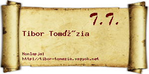 Tibor Tomázia névjegykártya